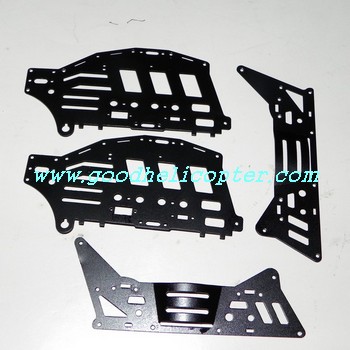 fq777-999-fq777-999a helicopter parts metal frame set 4pcs (black color) - Click Image to Close